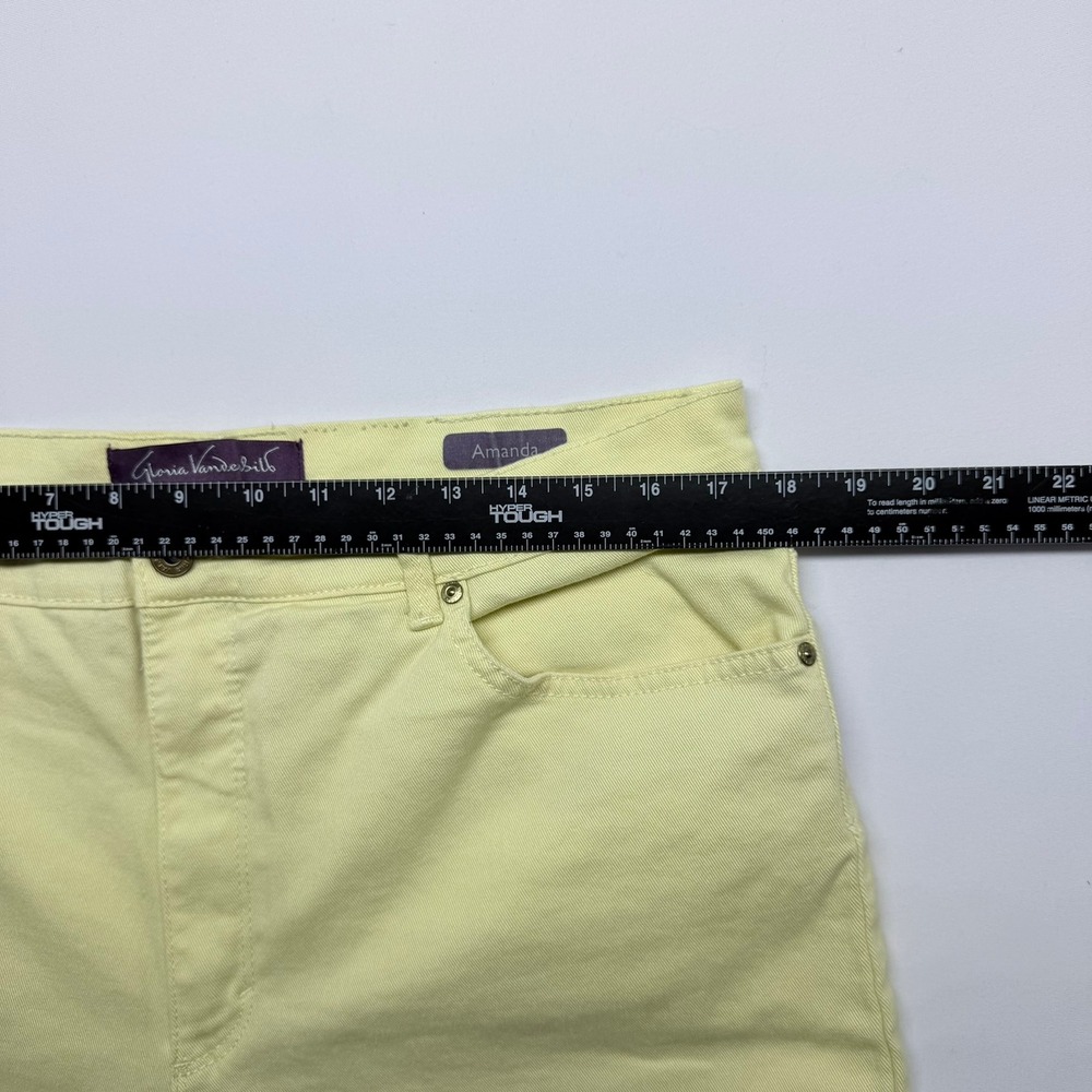Gloria Vanderbilt Amanda High Rise Straight Leg Jeans Yellow Womens 18 Long - Picture 6 of 11